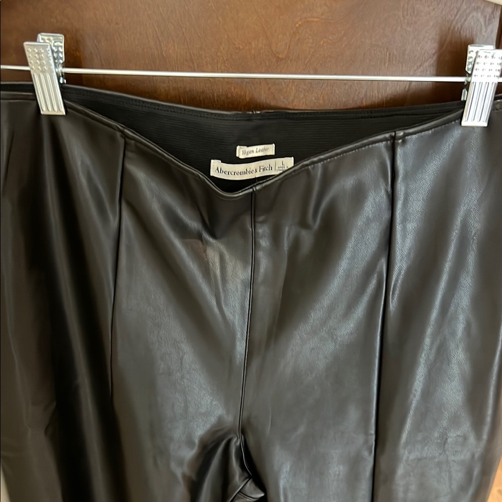 Abercrombie & Fitch Black Faux Leather Pants